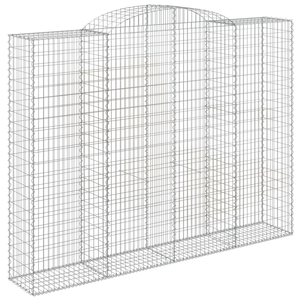 vidaXL Cesta gaviones forma arco hierro galvanizado 300x50x220/240 cm