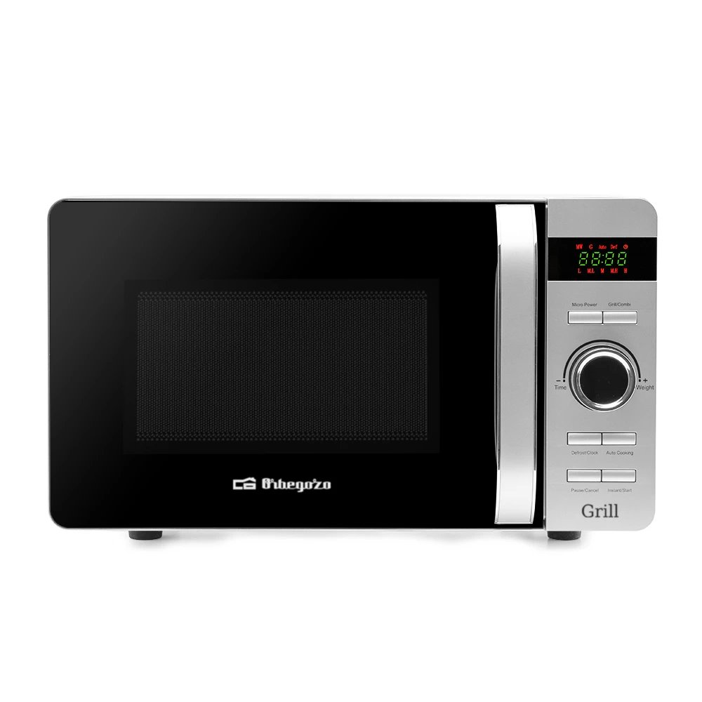 Orbegozo - Microondas MIG 2052 CE 20 L con grill 800 W, tecnología flatbed sin plato giratorio y base lisa cerámica para fácil limpieza