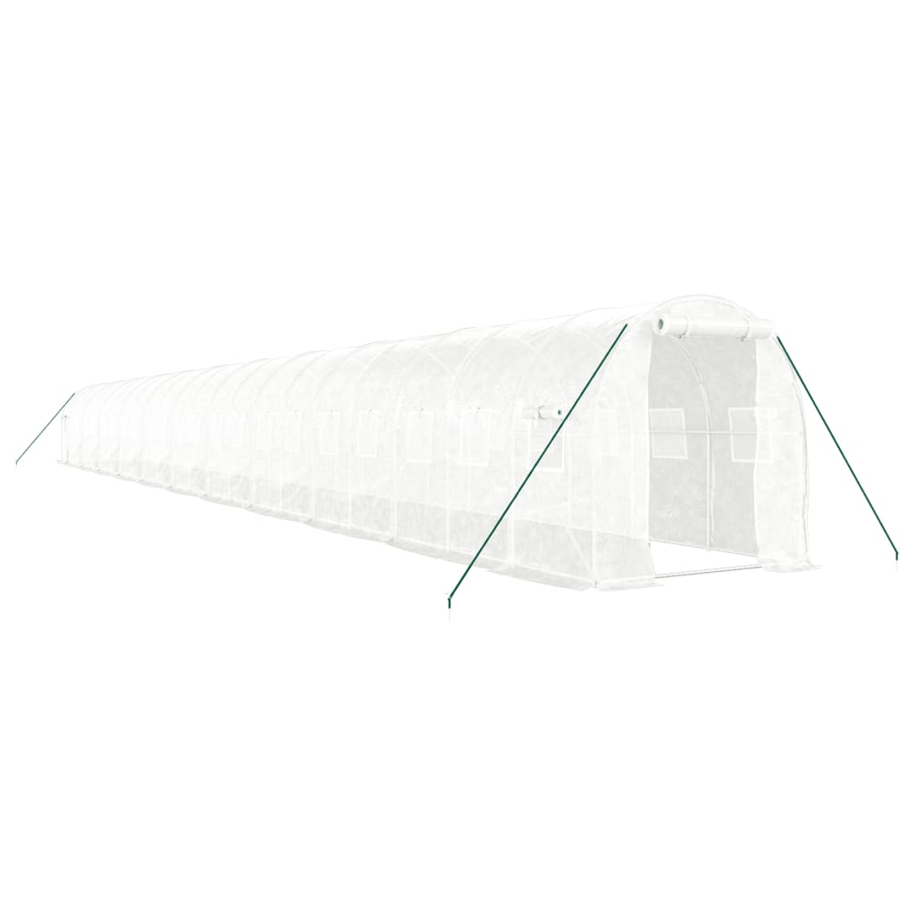 vidaXL Invernadero con estructura de acero blanco Multitalles