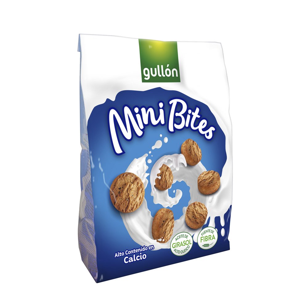 Gullón - Mini Bites Gullon 75 gramos - Galletas saladas con alto contenido en fibra - Estuche de 12 bolsas