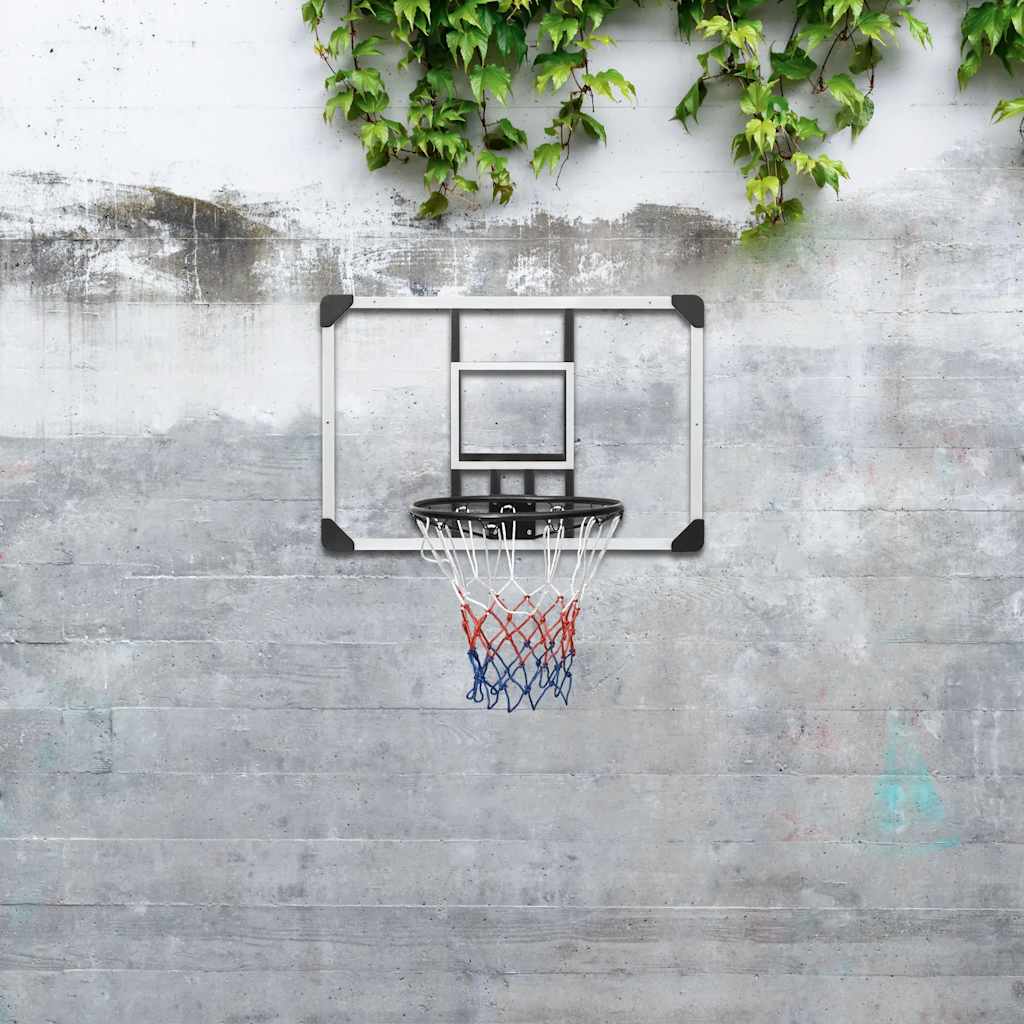 vidaXL Tablero de Baloncesto Policarbonato Transparente Deporte Juego Pared Dimensiones 71 x 45 x 2.5 cm, 90 x 60 x 2.5 cm, 106 x 69 x 3 cm