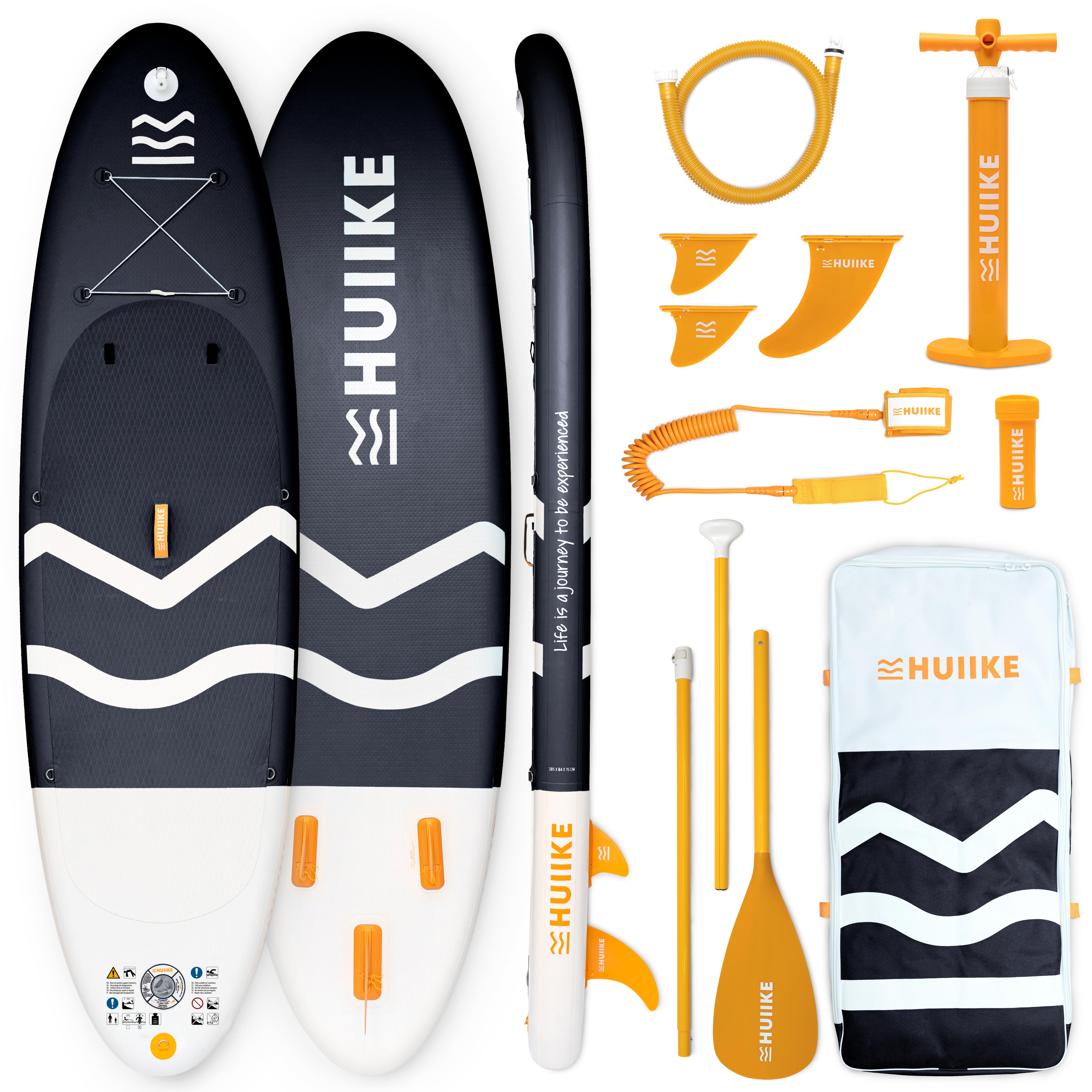 Tabla Paddle Surf Hinchable con Accesorios Premium - HUIIKE | Tabla Padel Surf Hinchable con Remo de Aluminio Inflador Leash | PadelSurf Stand Up Paddle Board Gran Estabilidad Resistencia | SUP Board