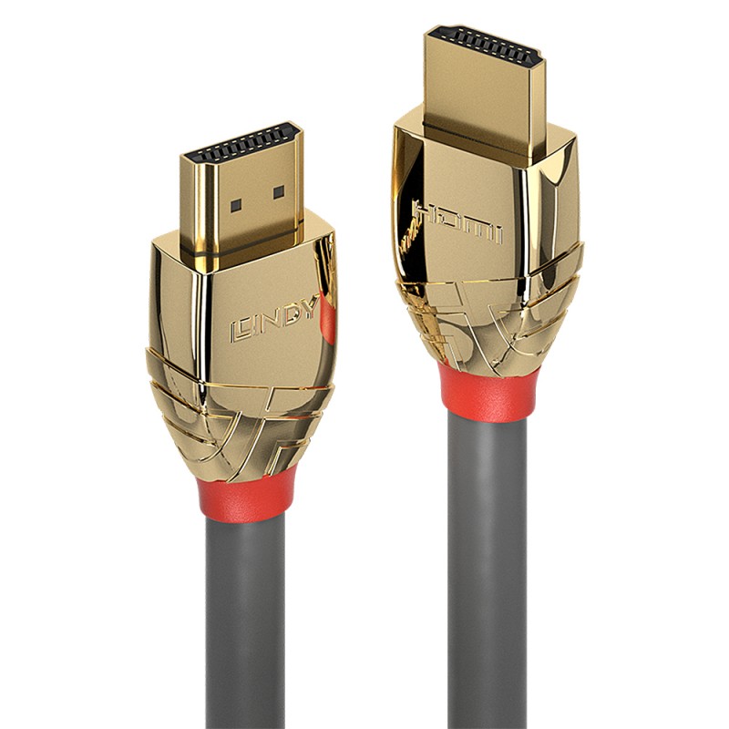 Lindy - 37865 cable HDMI 7,5 m HDMI tipo A (Estándar) Oro, Gris 37865