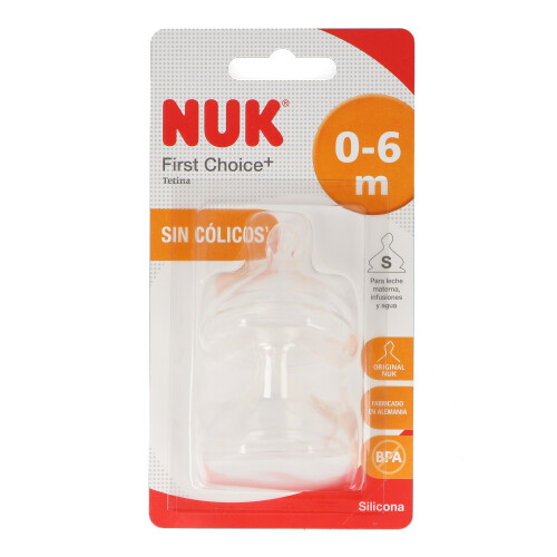Tetina Nuk FC+ Silicona 0-6 Meses - Pack 2 Unidades