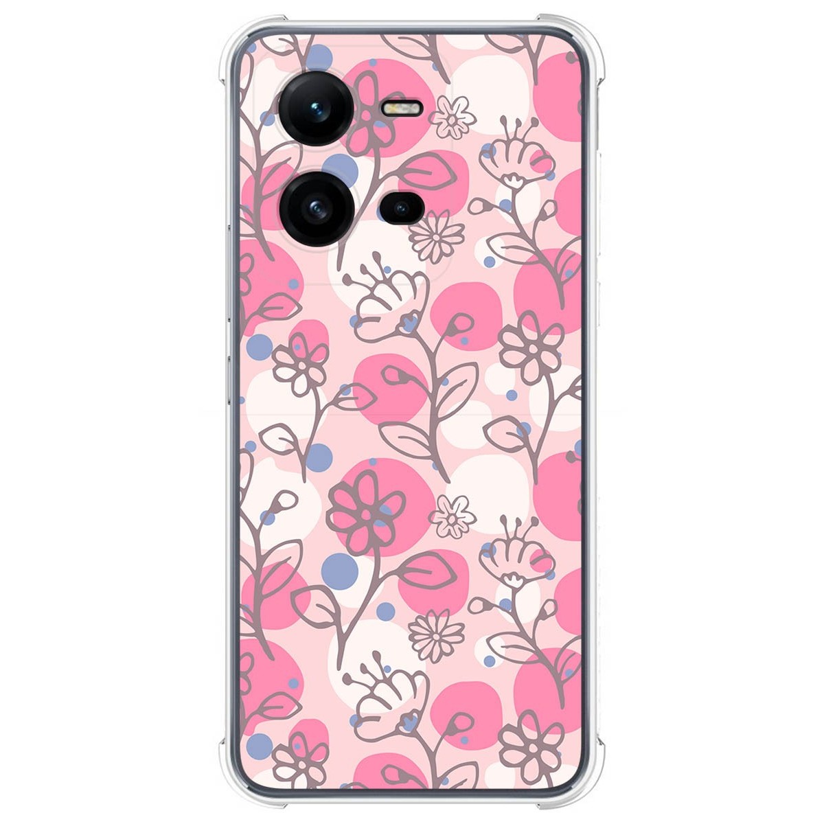 Funda Silicona Antigolpes para Vivo X80 Lite 5G diseño Flores 07 Dibujos