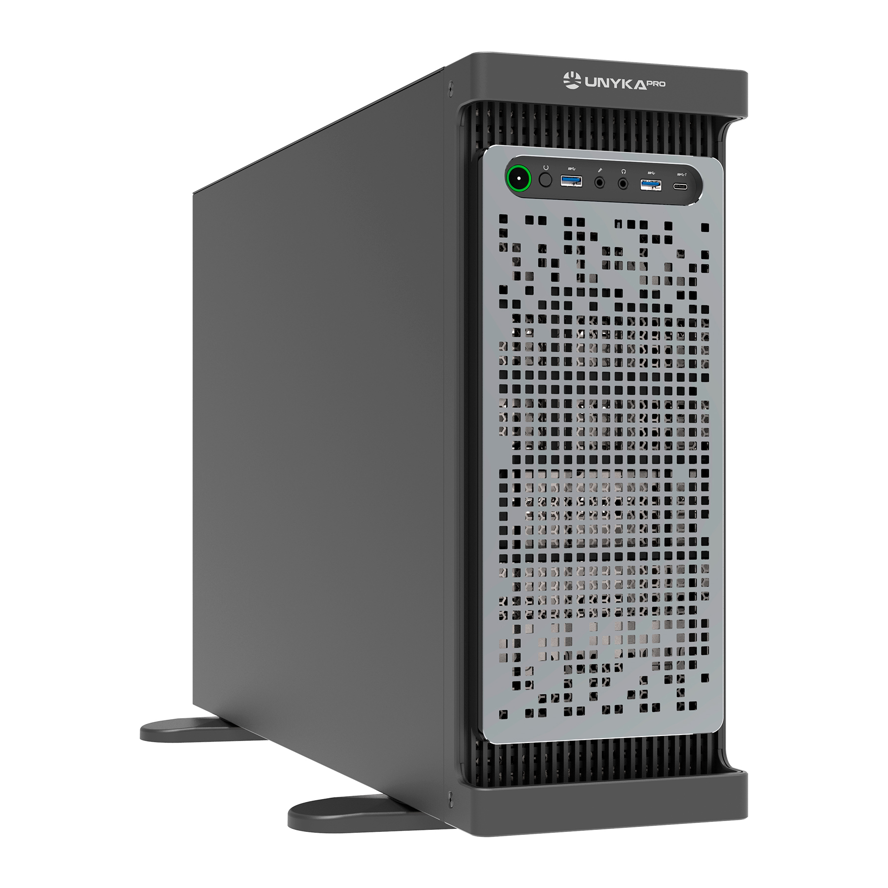UNYKAch Caja Rack WS-SR630 4U Dual Form Workstation & IDC con Asas de Aluminio, Compatibilidad con Refrigeración Líquida 360, 8 Bahías Internas de 3.5" y Dos de 2.5" y 8 Ranuras de Expansión PCIe