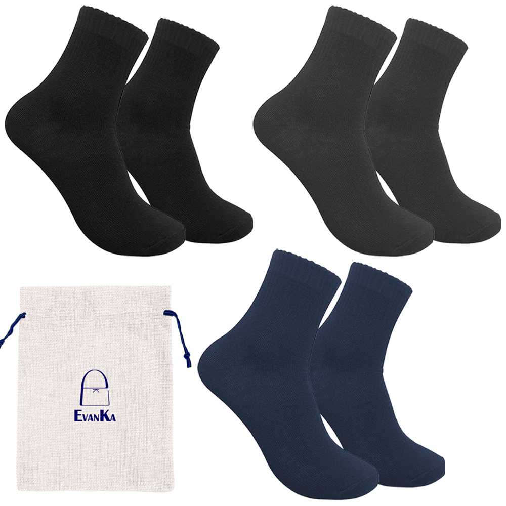 Ociodual Evanka EK014 Paquete 3 Pares de Calcetines Algodón Calientes Talla 40-45 Colores para Invierno Hombre Suaves Elasticos