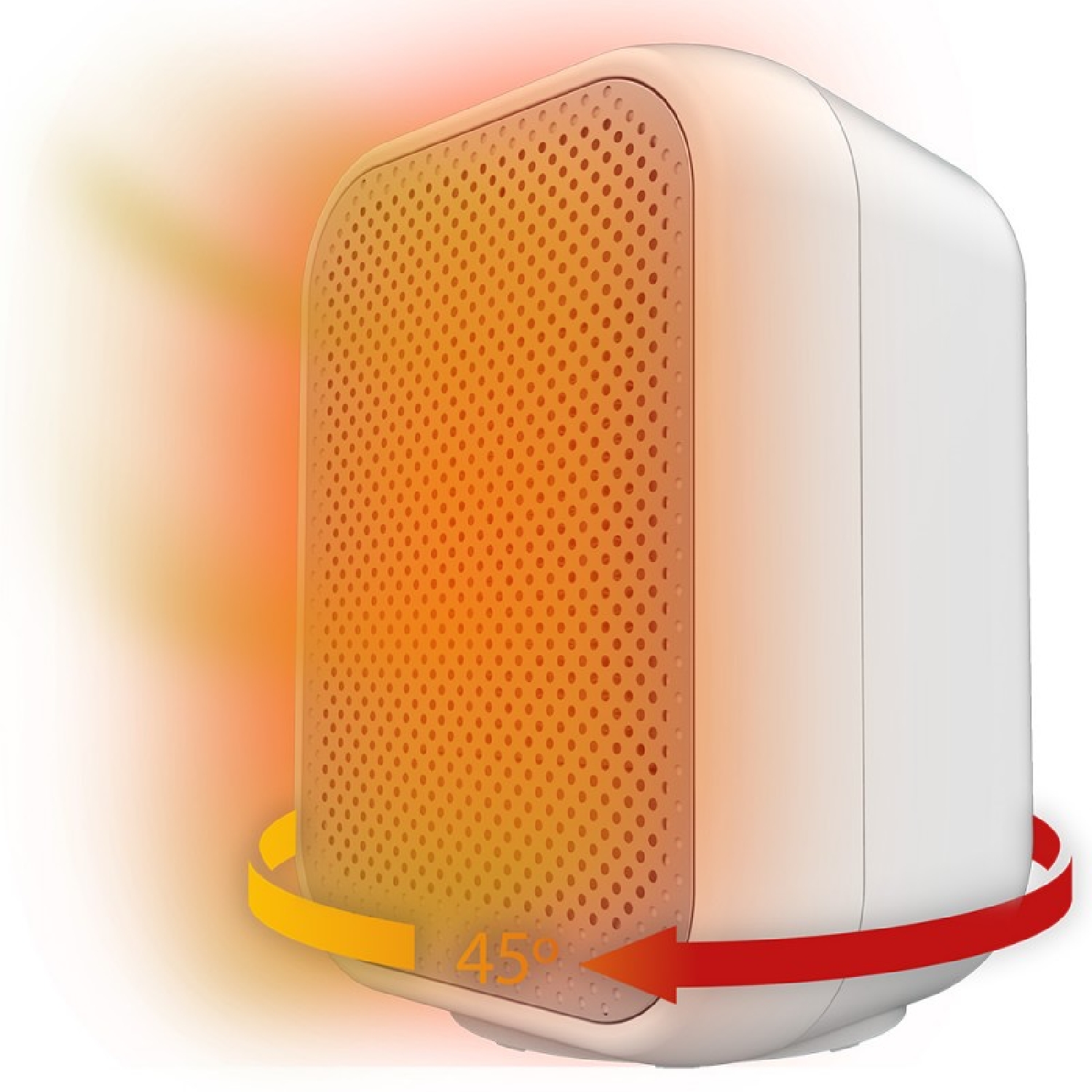 Cecotec Calefactor Cerámico de Sobremesa ReadyWarm 1500 Max Ceramic Rotate White, 1500 W, Oscilación