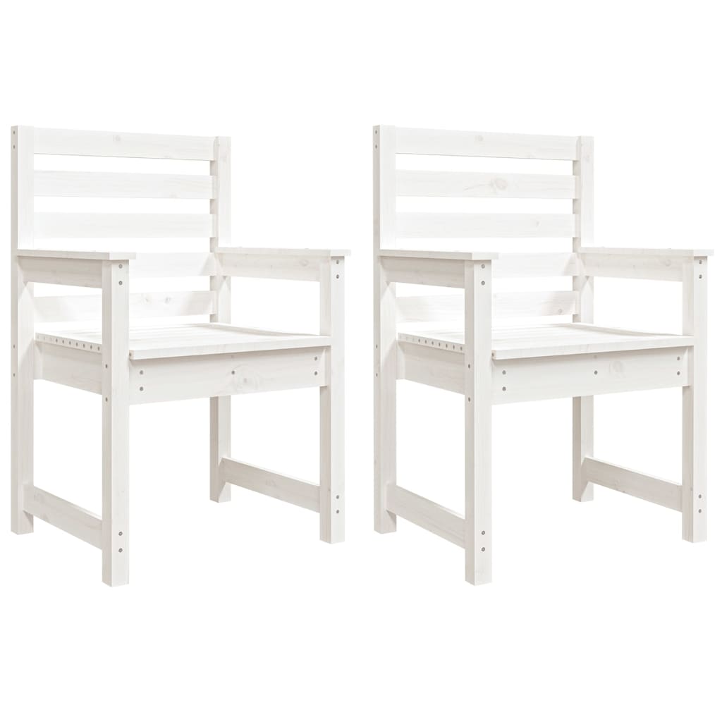 vidaXL Sillas de jardín 2 uds madera maciza 60x48x91 cm