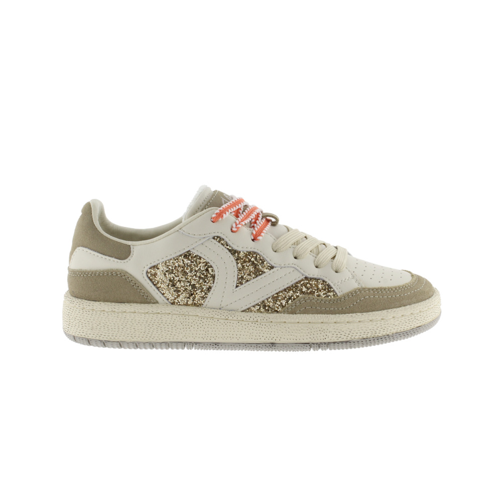 Victoria 1985 SMASH Zapatillas de piel con piezas de glitter y animal print 8806117