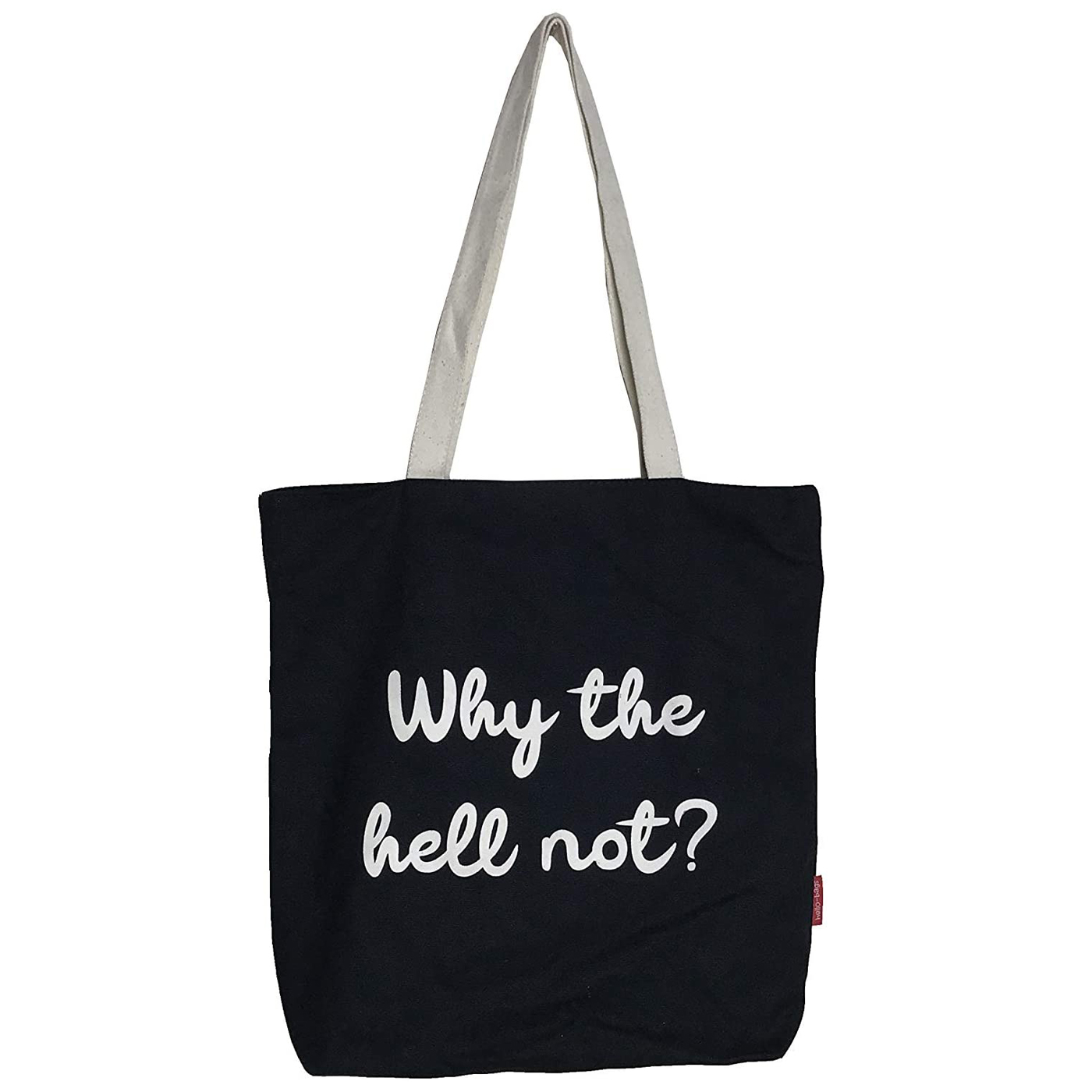 Hello-Bags. Bolso tote bag con cremallera, forro y bolsillo interior. Exterior: Algodón 100%. Incluye sobre kraft de regalo. Modelo WHYTHE. Color: Crudo / Negro. Medidas: 37x38 cm.