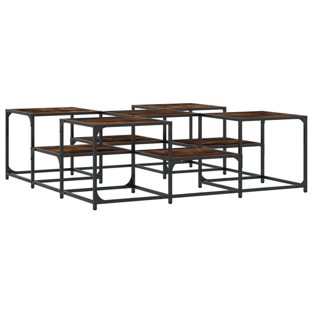 Vidaxl Mesa de Centro Madera de Ingeniería 121x121x40 Cm Negro