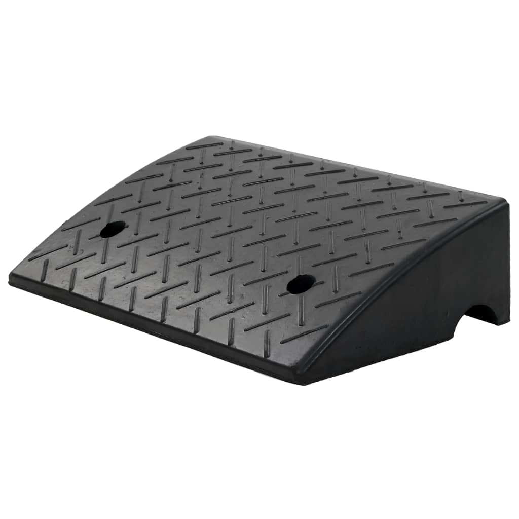 vidaXL Rampa de Goma para Bordillos Señales Tráfico Carretera Dimensiones 50 x 17.5 x 5 cm, 50 x 30 x 11 cm, 50 x 32.5 x 14 cm