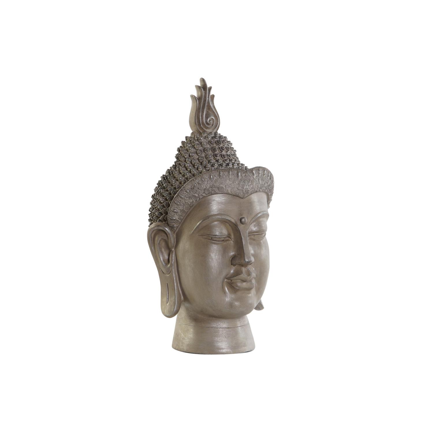 FIGURA RESINA 30X29X58 BUDA CABEZA GRIS FIJALO FD205579