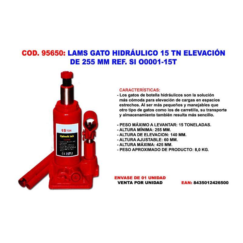 Lams gato hidráulico 15 tn elevación 255 mm ref. si o0001-15t