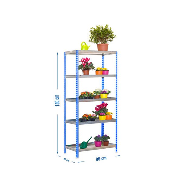 Estantería SIMONRACK Simongarden click 5/400 azul/galva