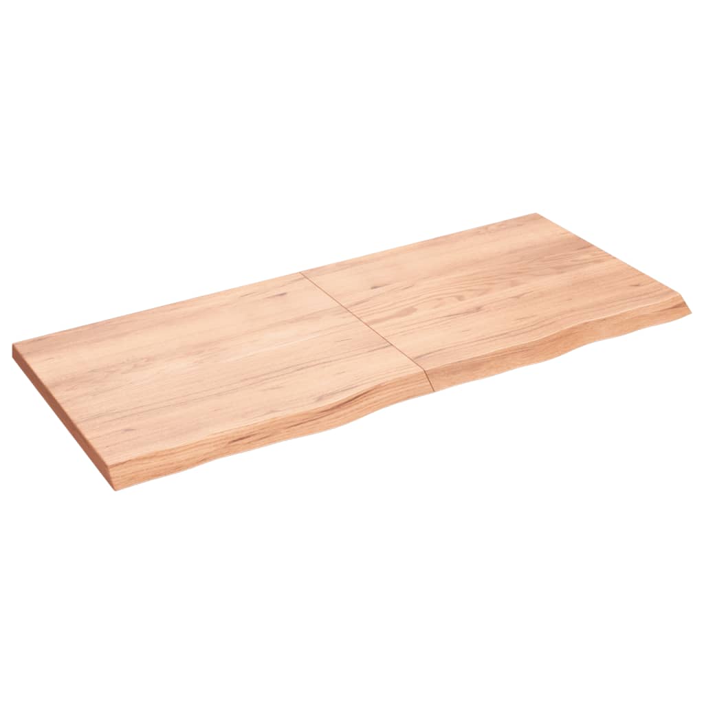 Vidaxl Estante Pared Madera Roble Tratada 140x60x(2-4)cm Natural - Marrón Claro - Marrón Oscuro