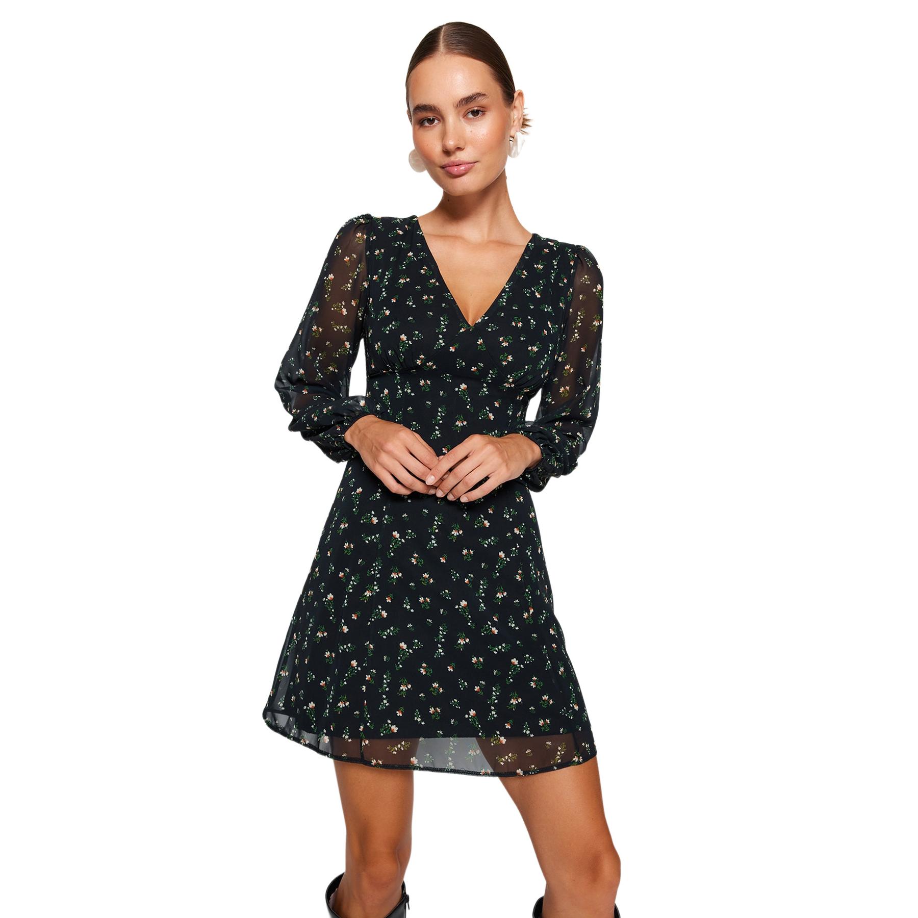 Trendyol Mujer Negro Vestido De - Elegante Y Moderno Talla 36