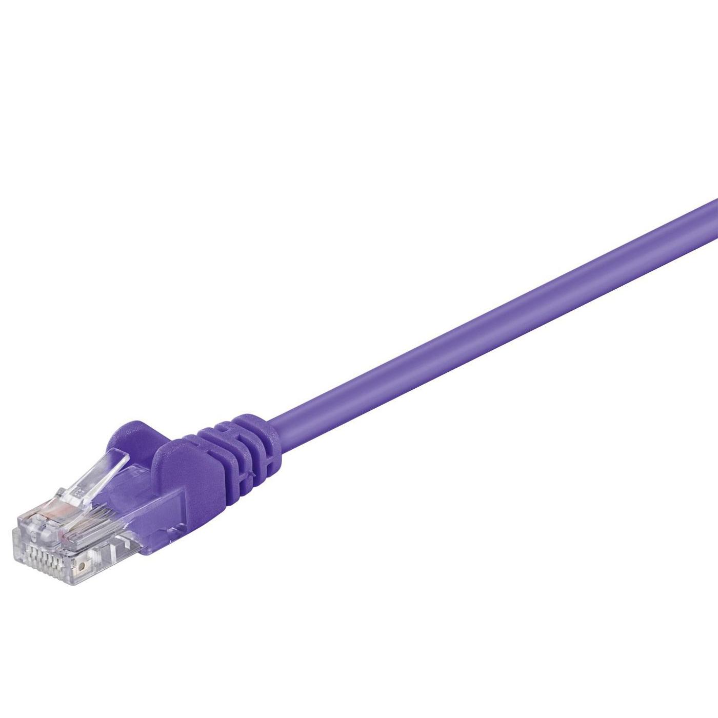Cable de Red Microconnect U/UTP Cat5e 0.25M Morado PVC - Alta Velocidad