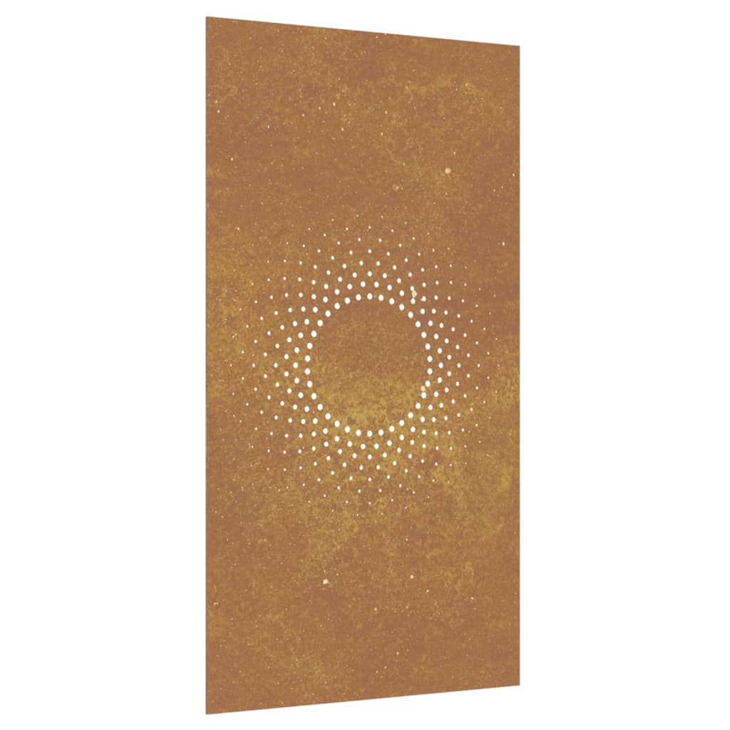 vidaXL Adorno de pared de jardín acero corten diseño sol 105x55 cm