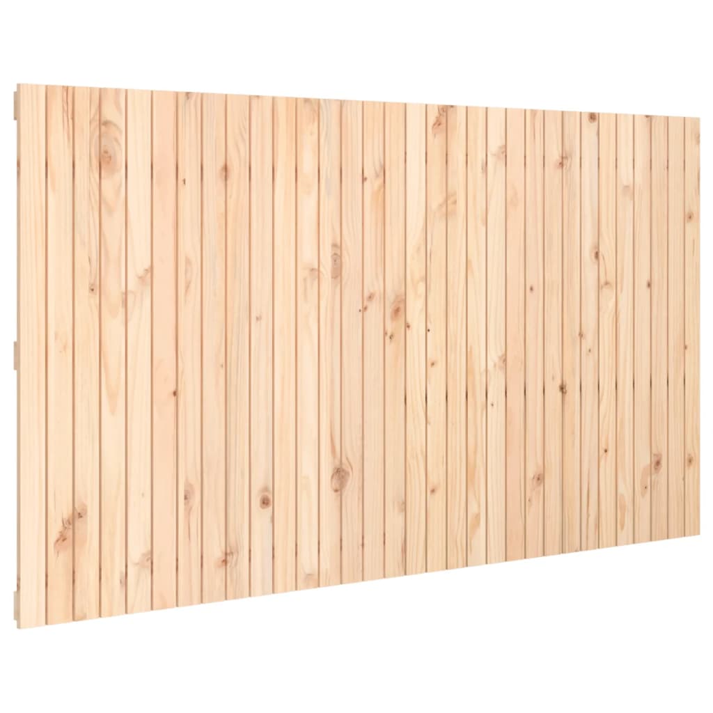 vidaXL Cabecero de cama de pared madera maciza de pino 204x3x110 cm