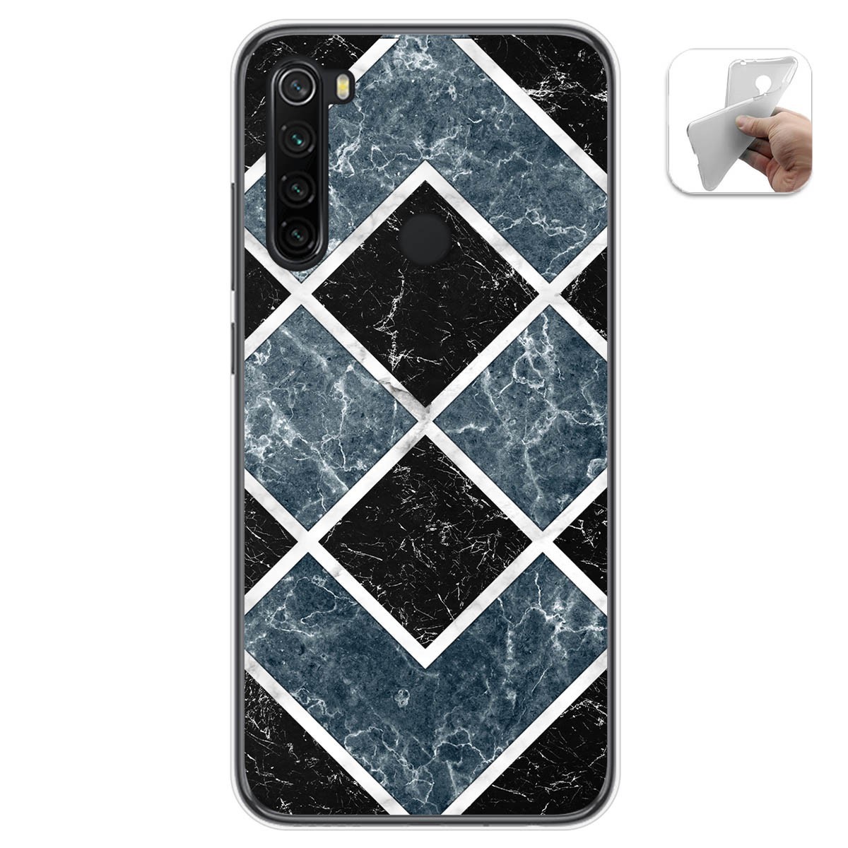 Tumundosmartphone Funda Gel Tpu para Xiaomi Redmi Note 8T diseño Mármol 06 Dibujos
