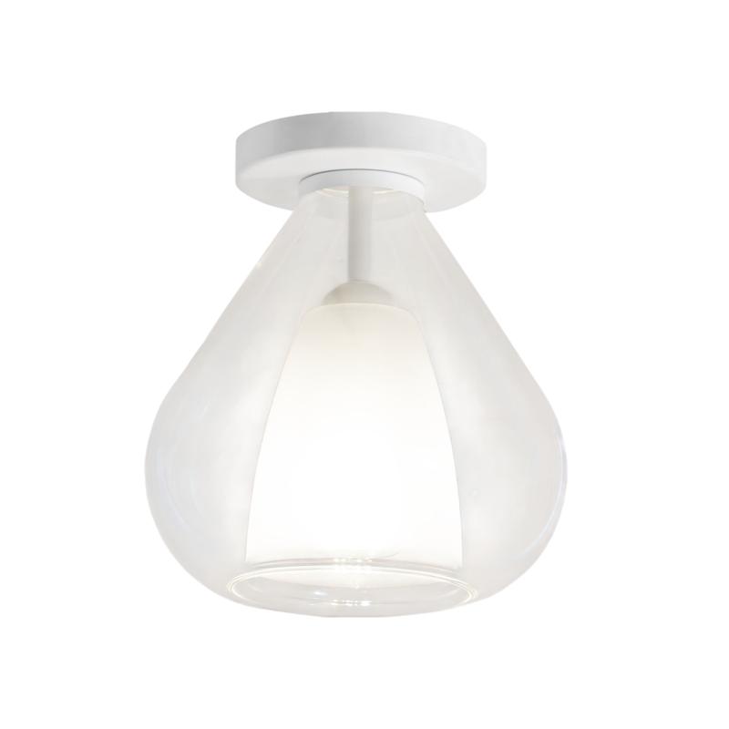 Lila - Lámpara de techo redonda d.20cm Fabas Luce - Lámpara de pared con bombilla LED E27 MAX 40W - Transparente