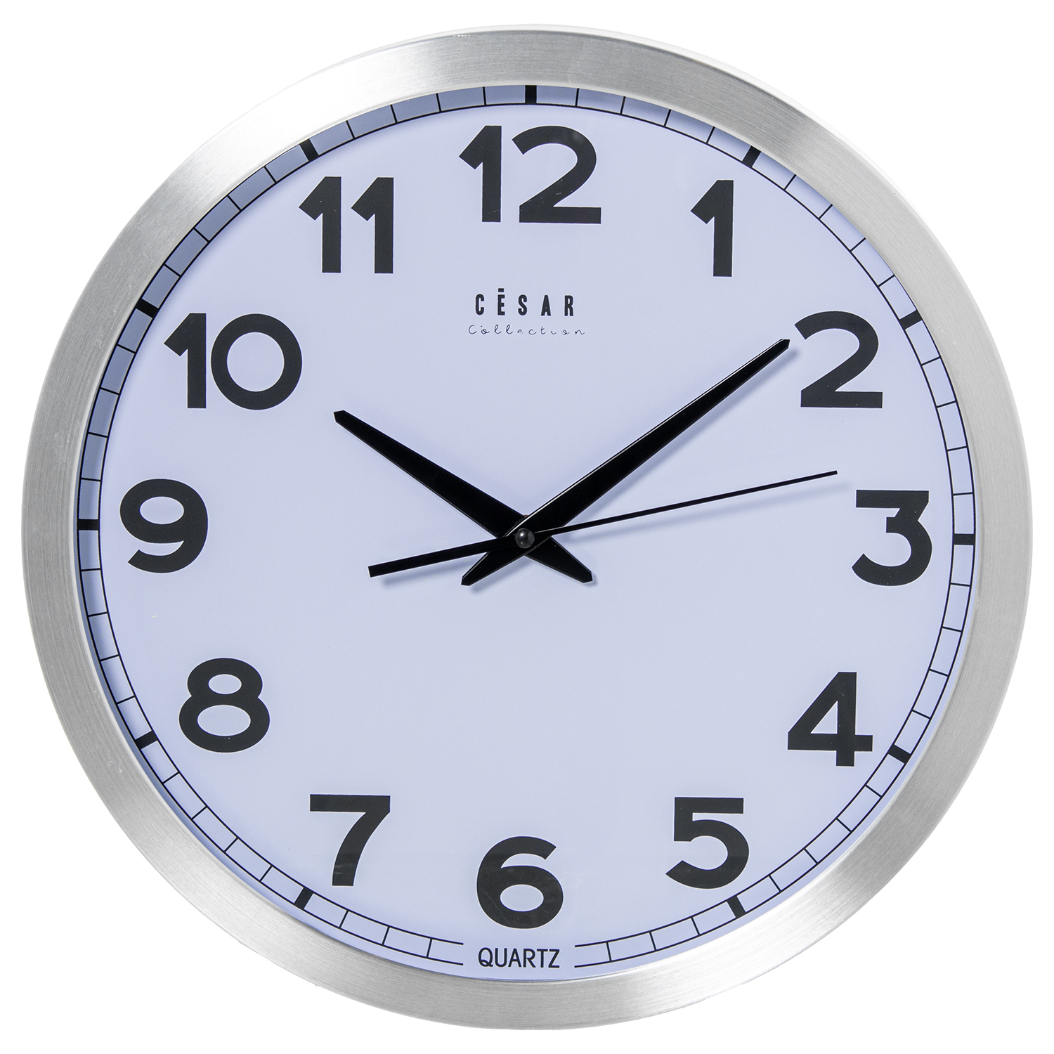Reloj pared 35cm aluminio 35x4, 5cm