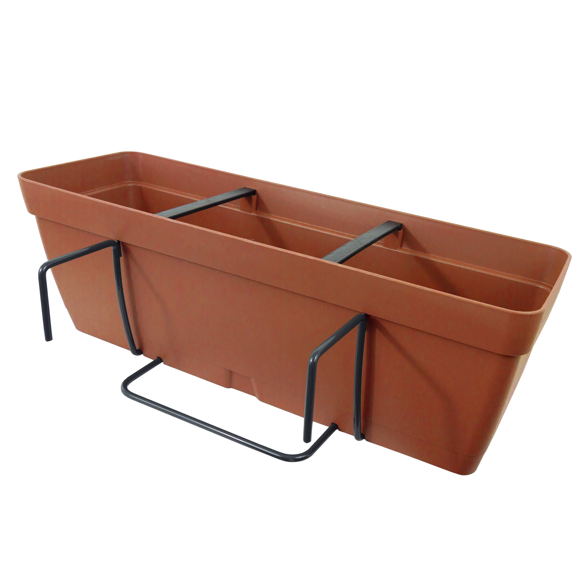 Jardinera 60 cm con escuadra de fijación cuadrada