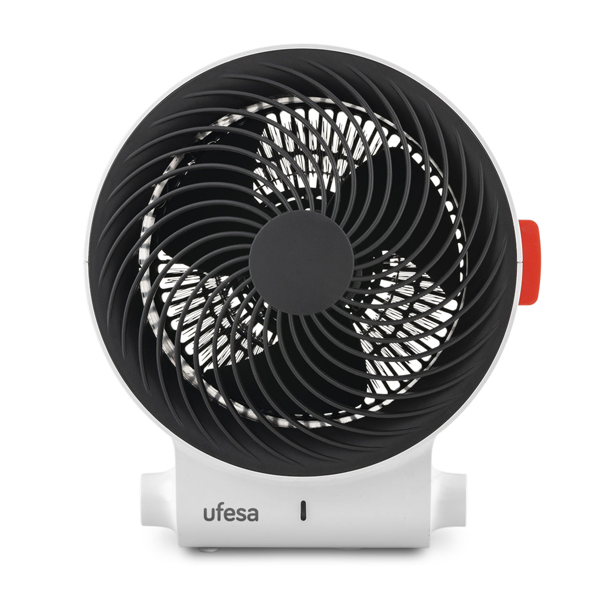 Ufesa - Ventilador Calefactor Atlas de 2000 W con 3 niveles de potencia (calor bajo/alto + ventilación), termostato regulable y protección contra sobrecalentamiento para uso en hogar u oficina