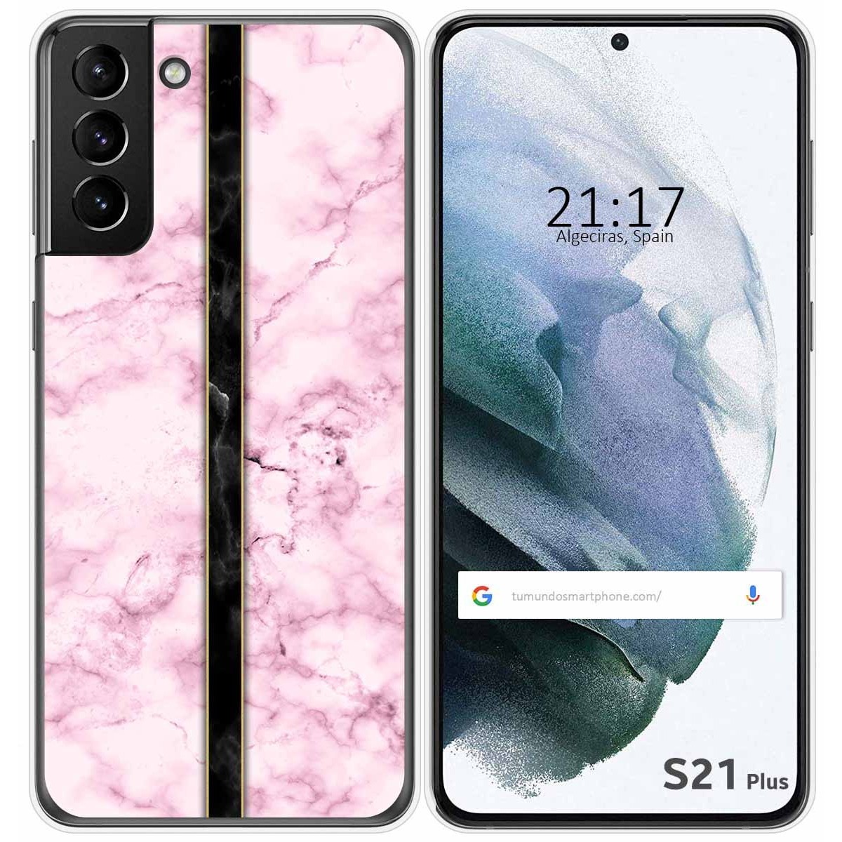 Tumundosmartphone Funda Gel Tpu para Samsung Galaxy S21+ Plus 5G diseño Mármol 04 Dibujos