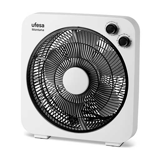 Ventilador Boxfan 45 W 30cm Ufesa Montana 84105857 Multidireccional Blanco y Negro