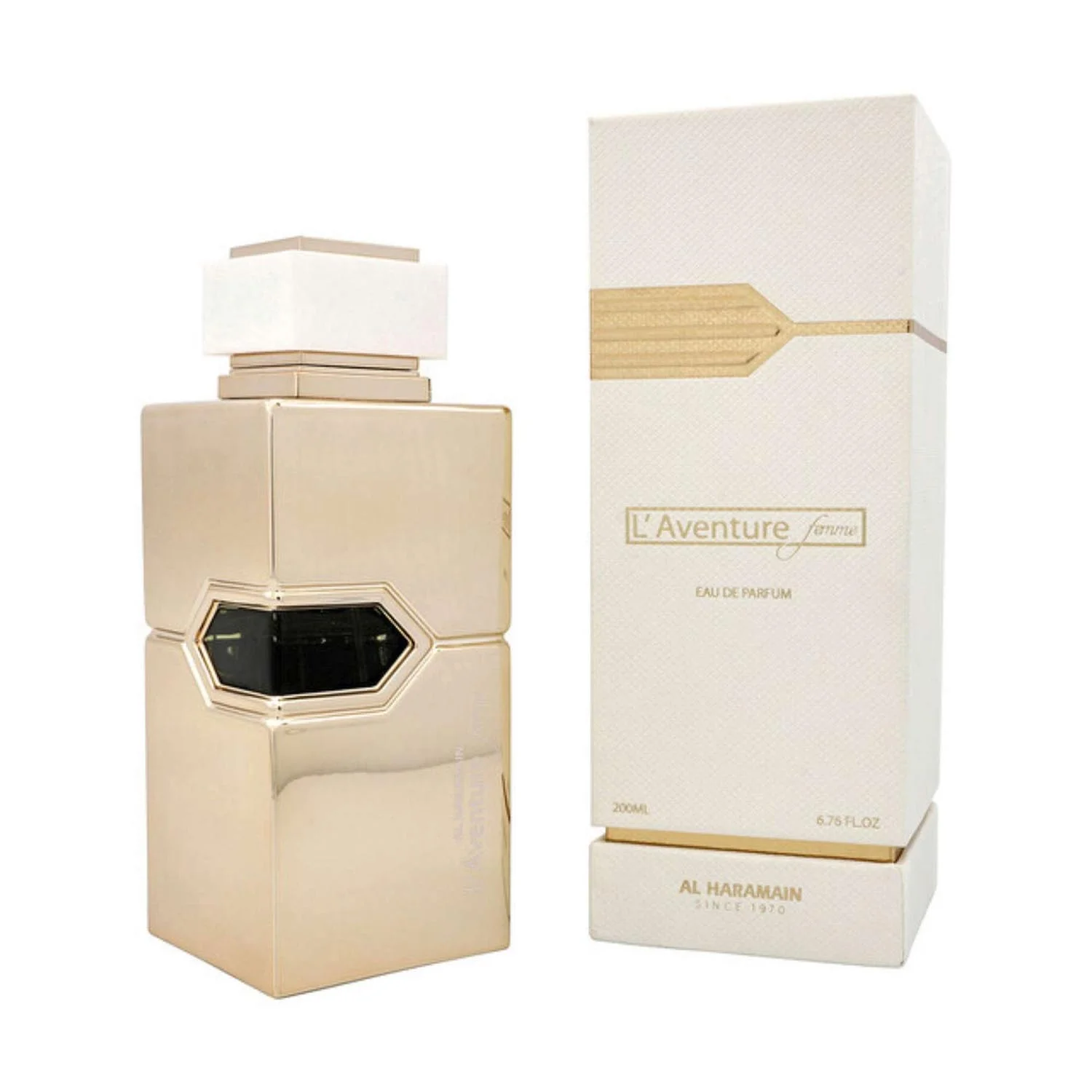 Al Haramain - Aventure Femme Eau de Parfum 200ml Spray para mujer, perfume árabe floral frutal con notas de piña, rosa y vainilla, ideal para uso diario y regalo elegante