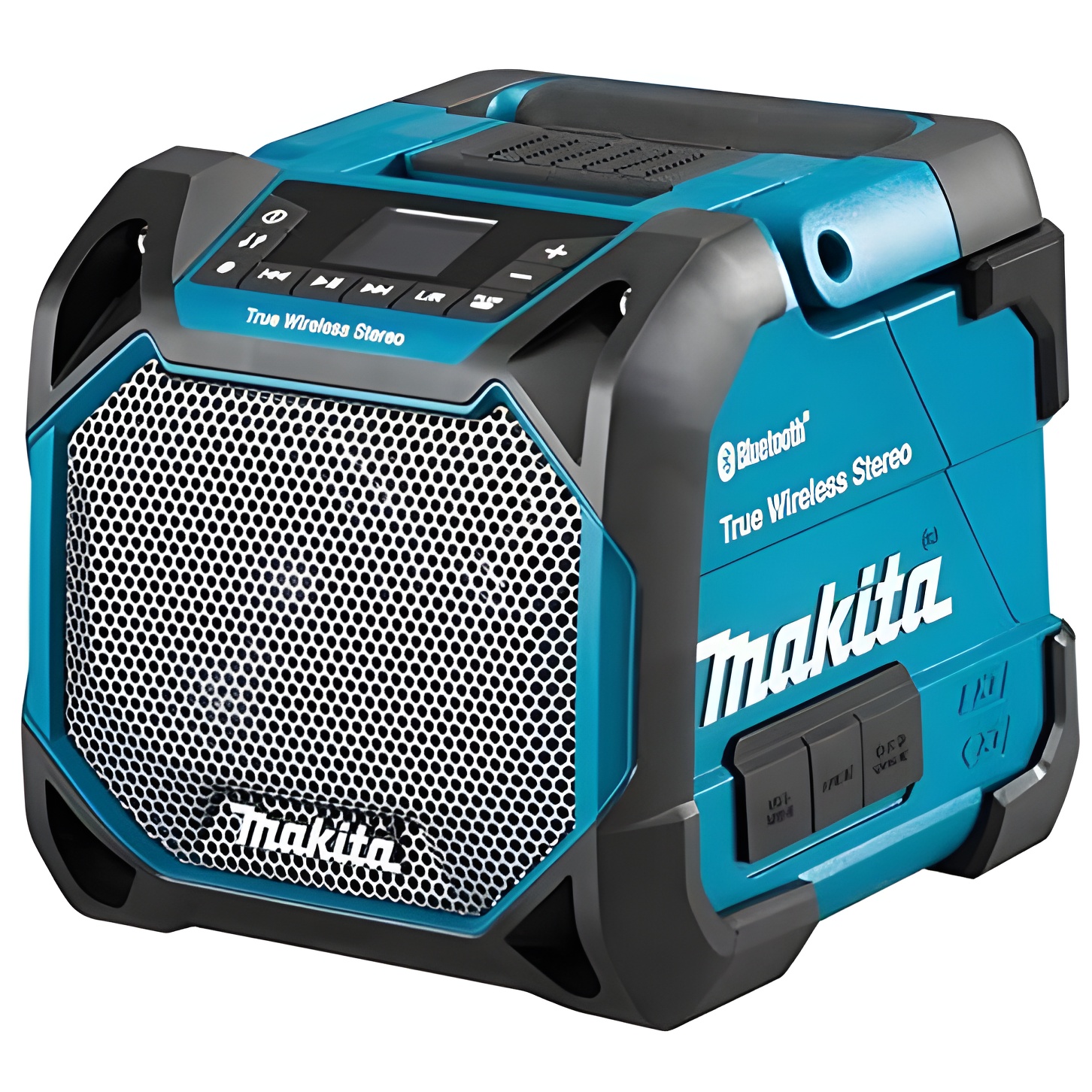 Makita DMR203 - 12V CXT/18V LXT Bluetooth Speaker, portable with IP64 rating, ideal for outdoor use and offers powerful sound quality for music enjoyment.
