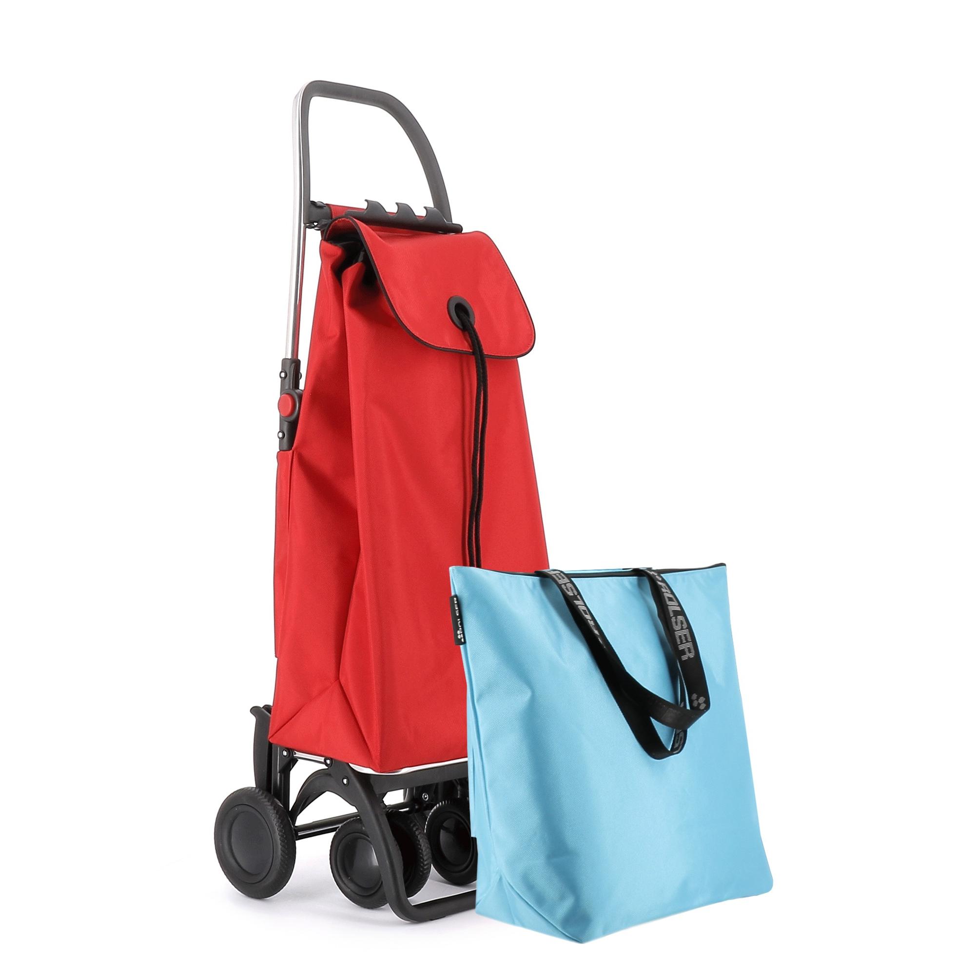 Combo Carro Rolser I Max Mf 4 Ruedas 2 Giratorias Plegable Bolsa Extra