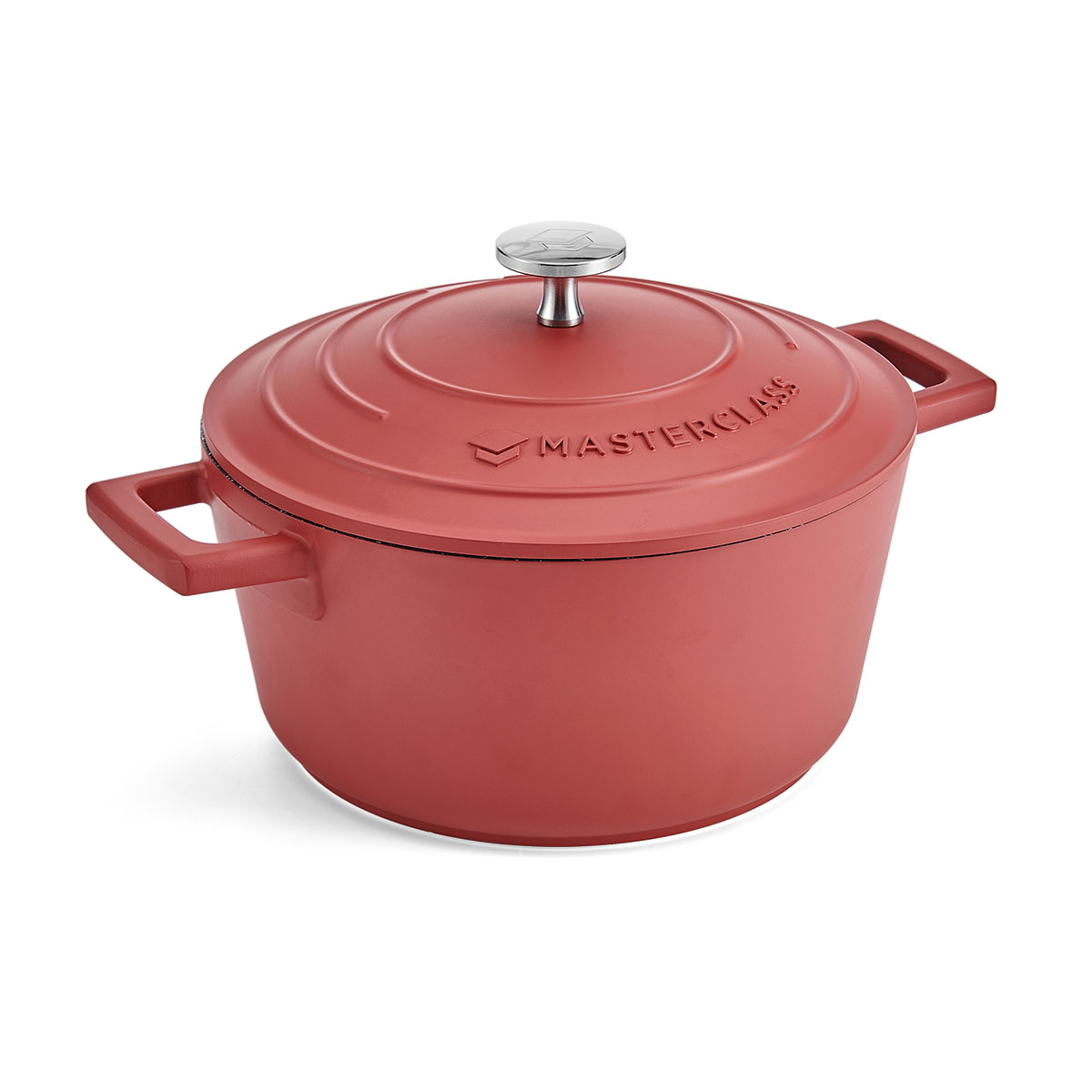 Masterclass cast aluminum red casserole dish, 2.5l