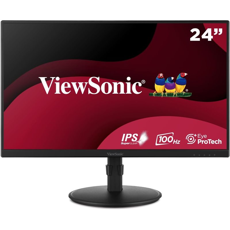 ViewSonic VA2408-HDJ Monitor ergonómico de 24" Full HD 100Hz IPS negro