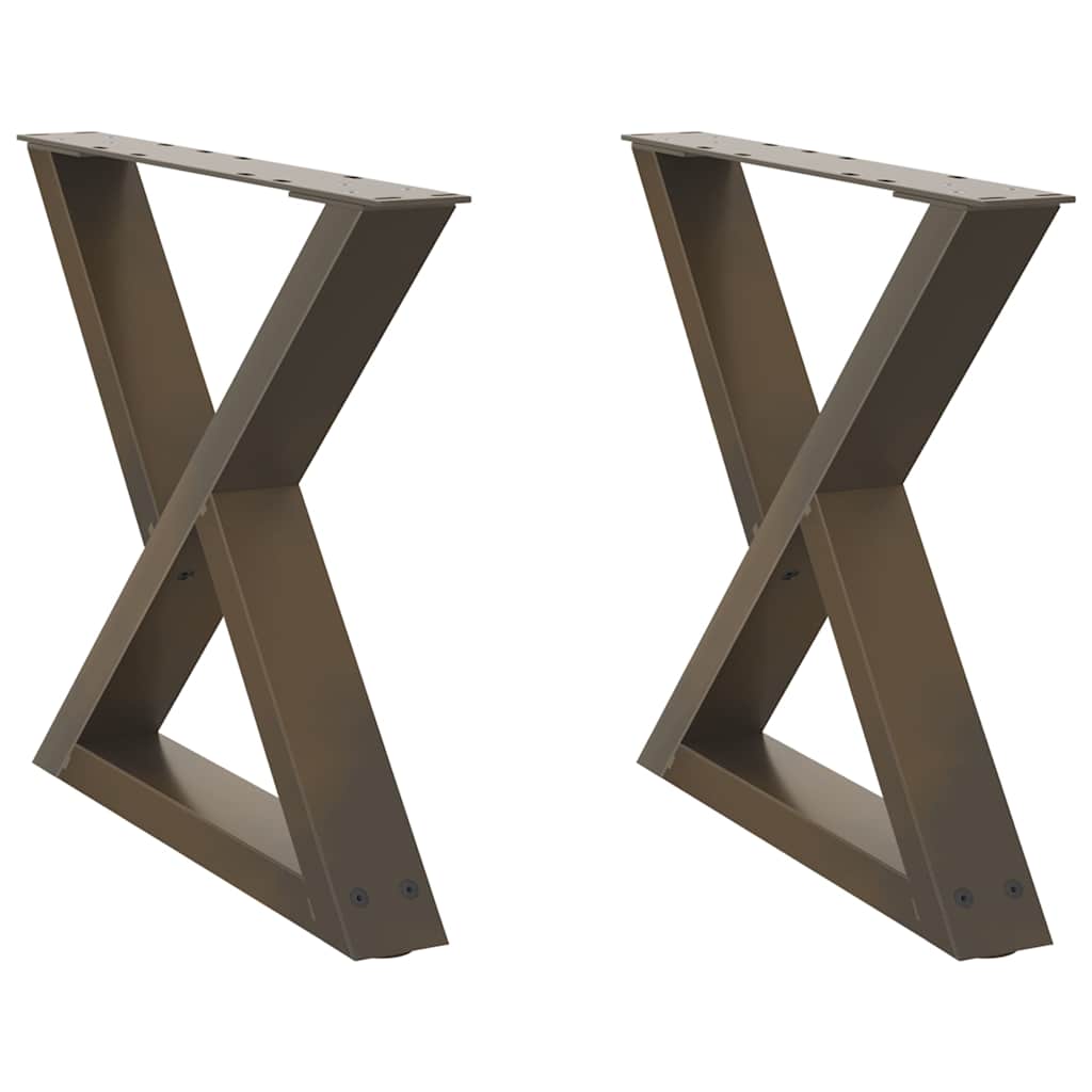 vidaXL Patas para mesa de centro (2 unidades) 60 x (42-43,3) cm, acero