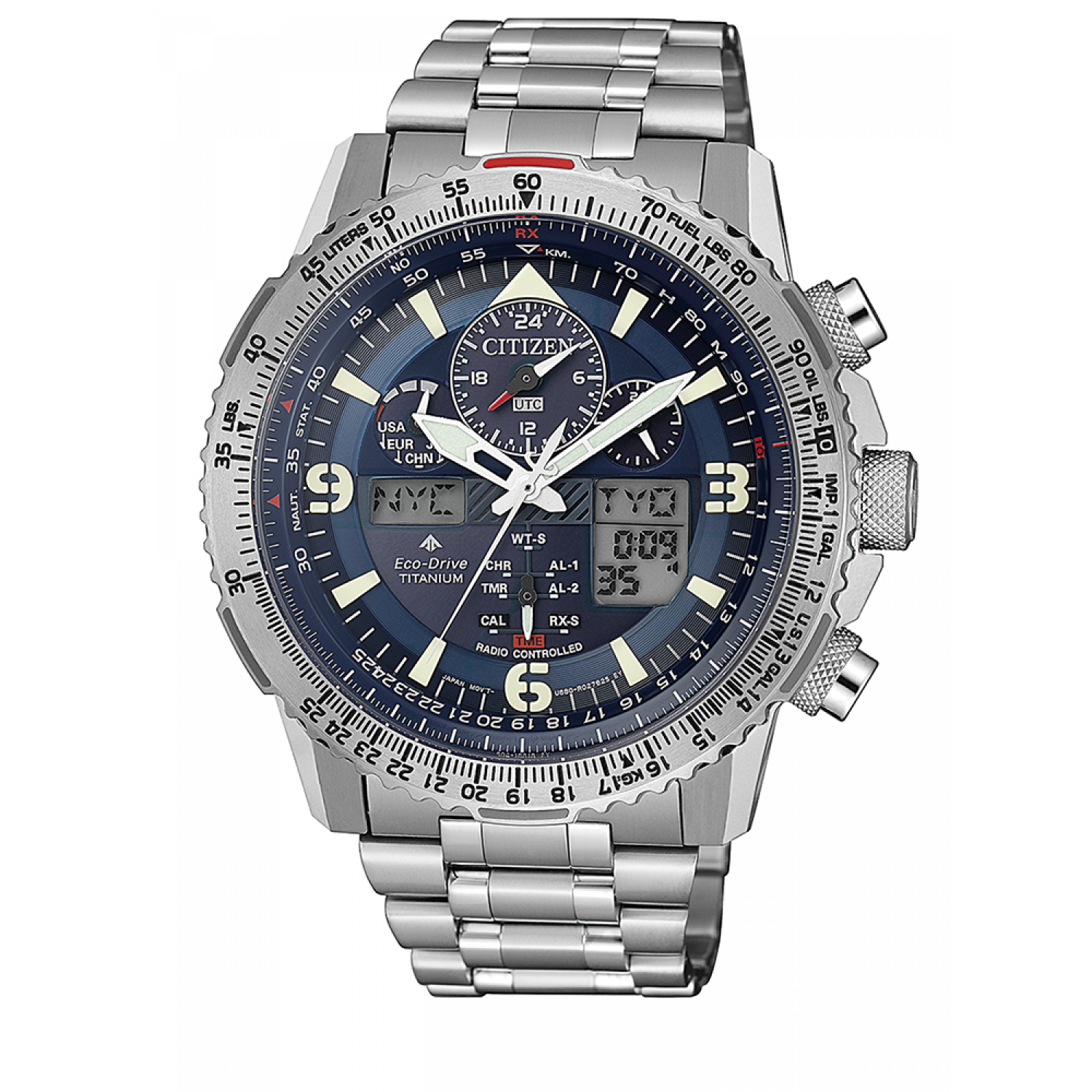 Reloj Citizen Super Pilot JY8100-80L Eco-Drive hombre