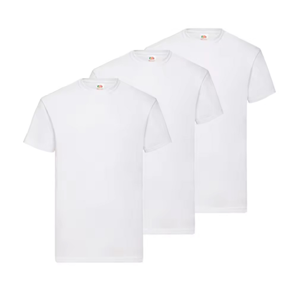Fruit Of The Loom Pack 3 Camisetas Básicas ORIGINAL | Varios Colores | Tallas S-XL