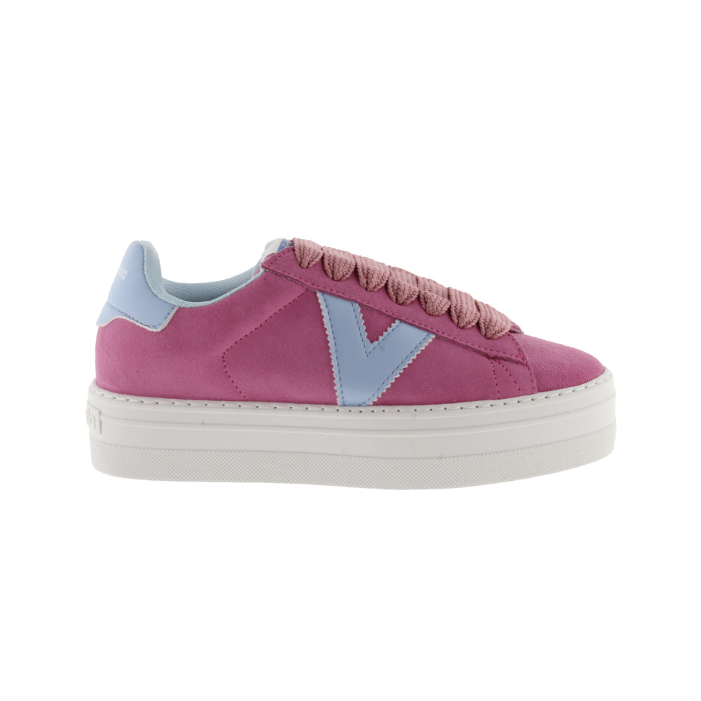 Victoria Barcelona Ciclista Zapatillas de serraje con plataforma y piezas en contraste 1092175