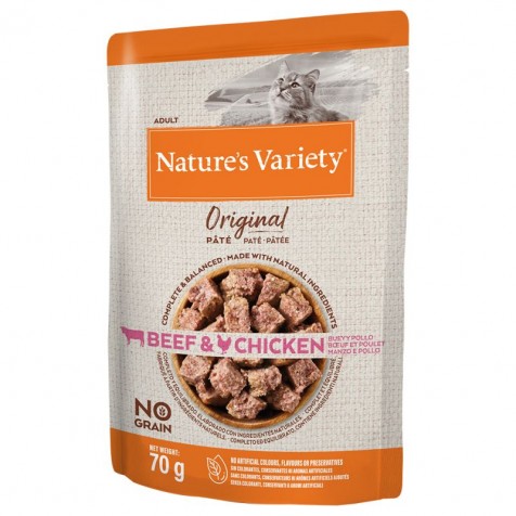 Nature`s Variety Original Adult Buey y Pollo Paté para Gatos 70 gr