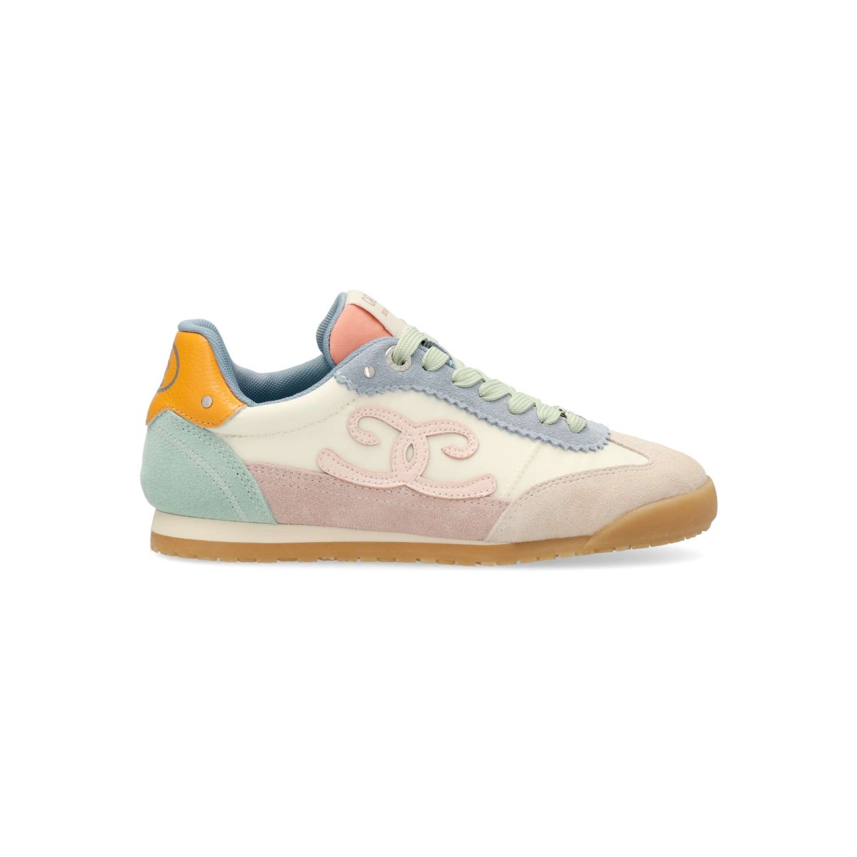 Carmela - Zapatillas deportivas casual mujer CARMELA de piel con suela antideslizante, plantilla acolchada y cierre de cordones ajustables