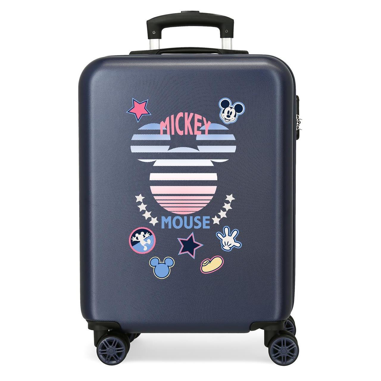 Maleta de cabina Disney Mickey denim marino 55x38x20cm