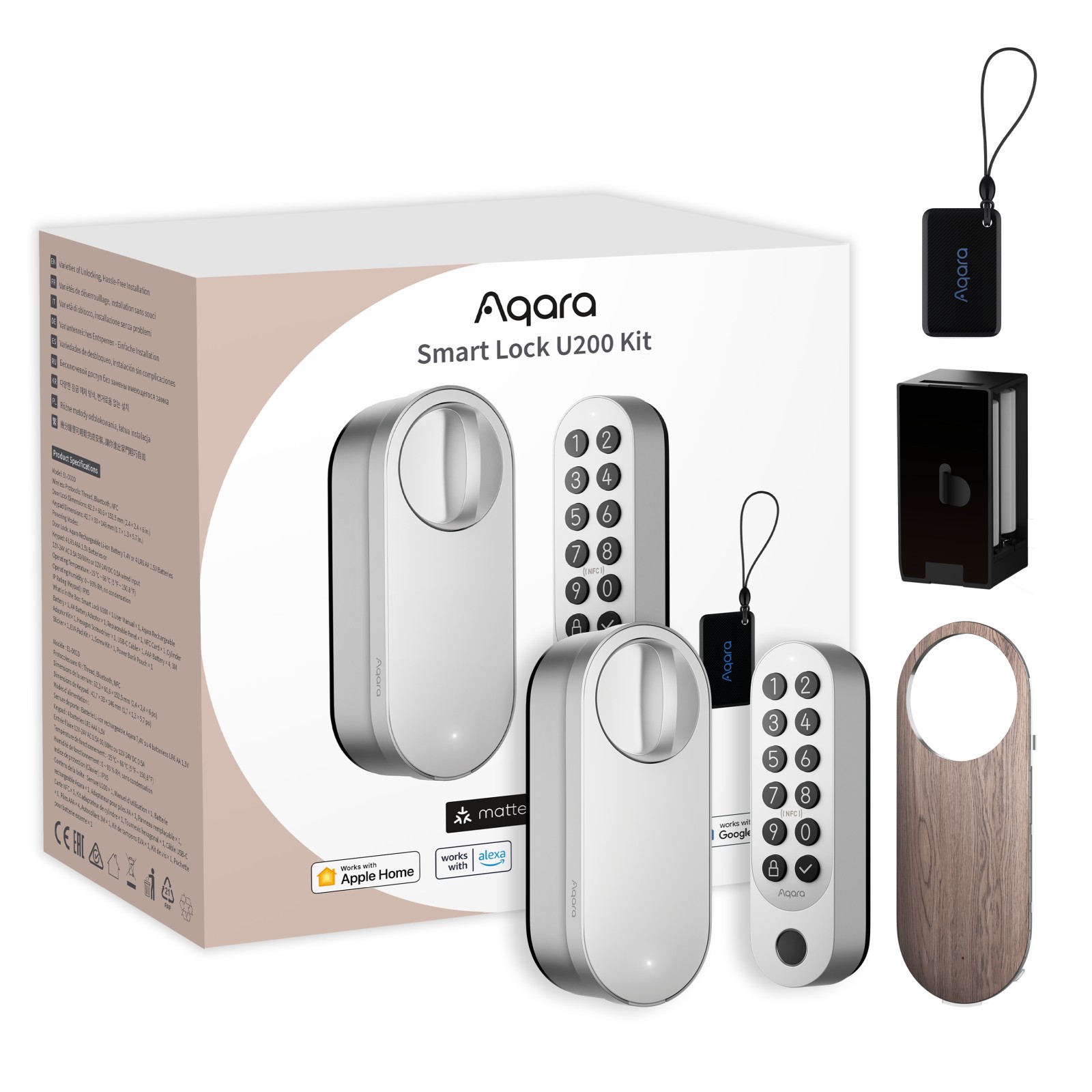 Aqara Smart Lock U200 Silver Cerradura de puerta inteligente