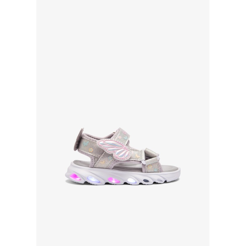 Sandalias planas niña CONGUITOS 260017 SILV SANDALIA SPORT LUCES SILVER 38074 26V