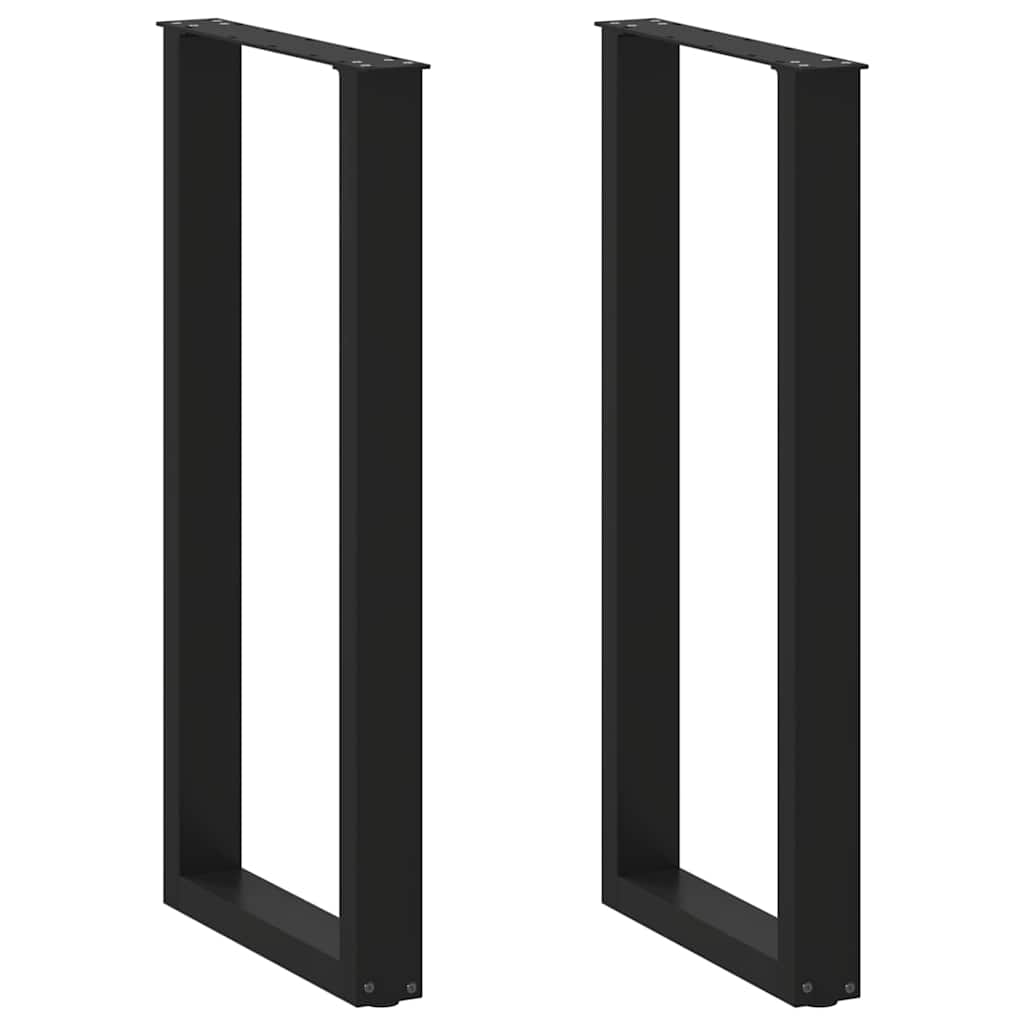vidaXL Patas para mesa de bar en forma de U (2 unidades) 40 x 100-101 cm, acero