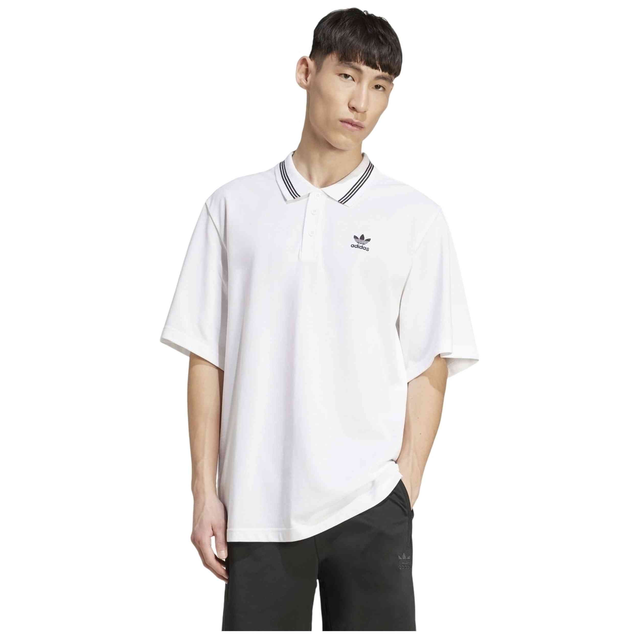Camiseta De Manga Corta Adidas modelo LOOSE POLO para Hombre en color Blanco