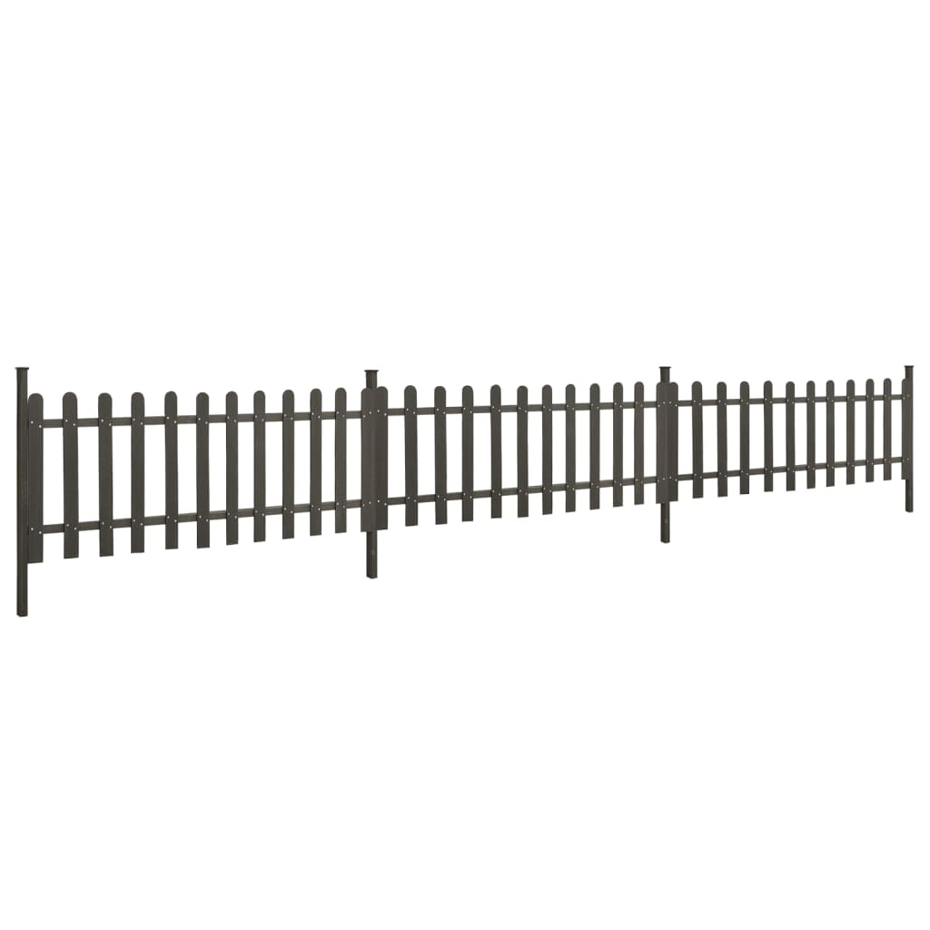 vidaXL Postes Valla Jardín (3 piezas) Cerca Cercado Vallado Patio Exteriores Dimensiones 600 x 60 cm, 614 x 80 cm