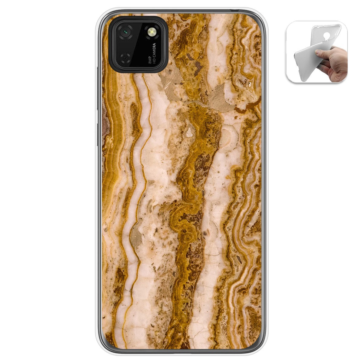 Tumundosmartphone Funda Gel Tpu para Huawei Y5p diseño Mármol 10 Dibujos